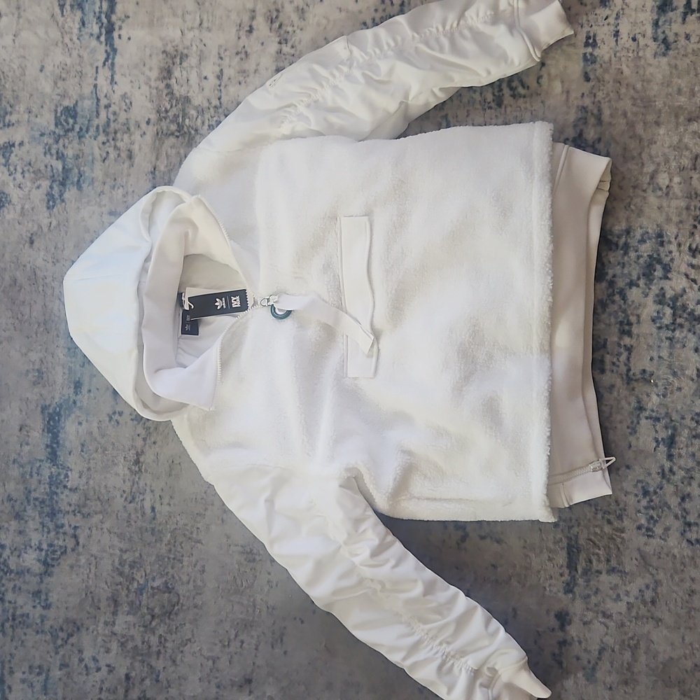 White Ivy Park 1/2 Zip Sherpa Unisex - M - Picture 7 of 10